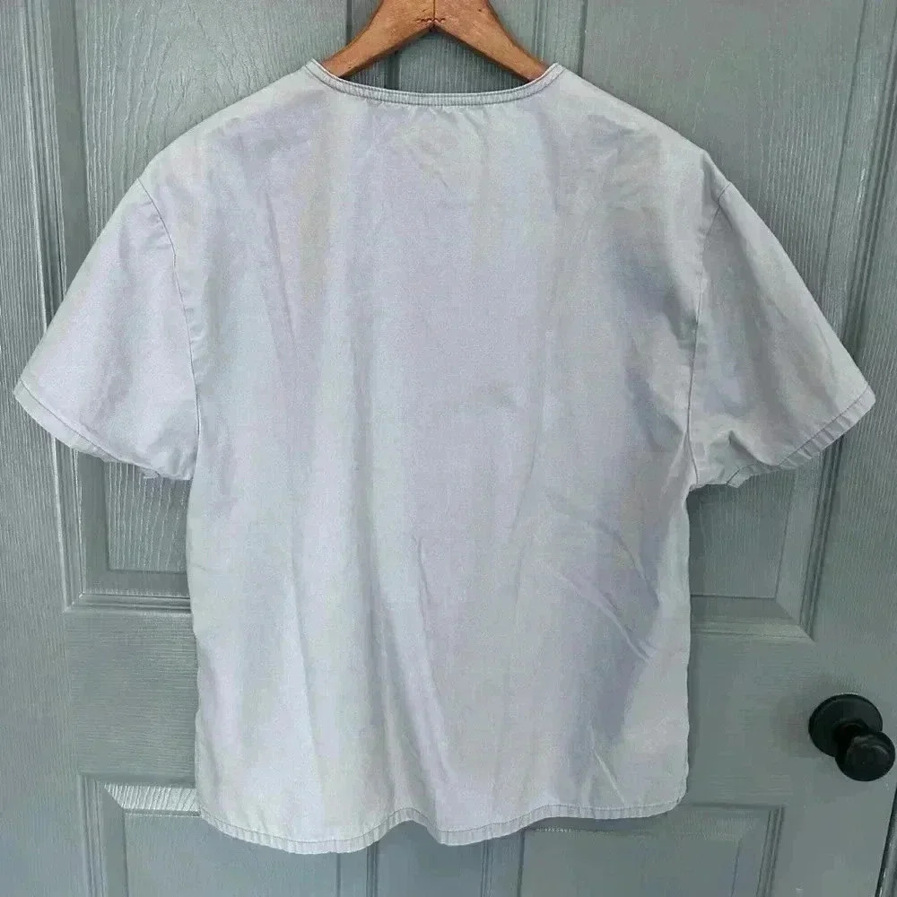 Women’s Dickies Gray Scrub Top Size Medium. - Picture 2 of 4